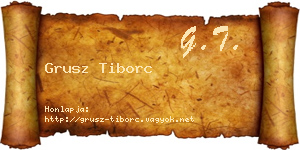 Grusz Tiborc névjegykártya